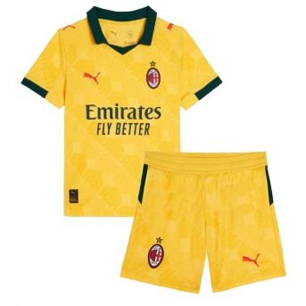 Billige Fotballdrakt AC Milan Replika Tredjedraktsett Barn 2025-26 Kortermet (med bukser)